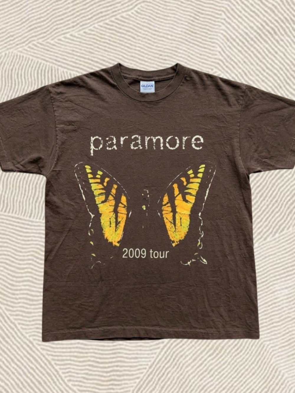 Paramore 2009 Tour Gildan Brown Graphic Tee